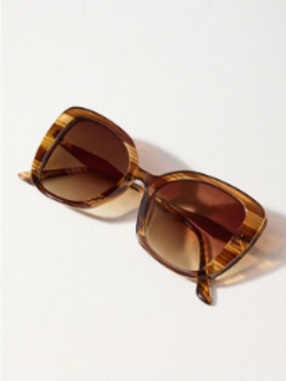 Anthropologie Tortoiseshell Oversized Square Sunglasses in Brown